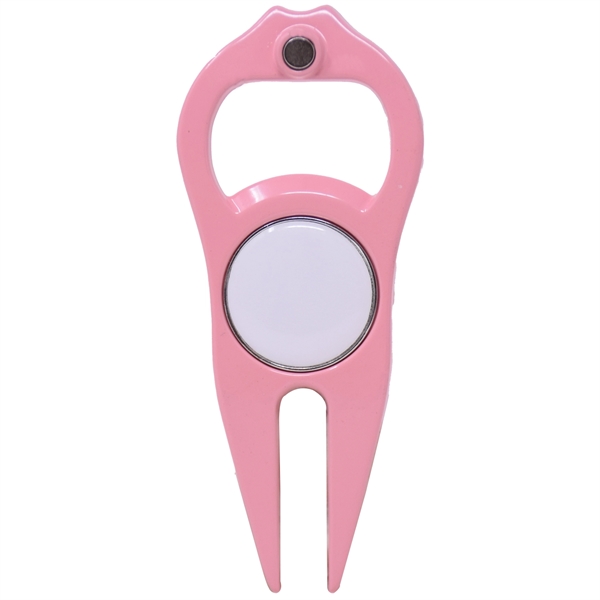 6-in-1 golf divot tool featuring a magnetic golf ball marker, bottle/can... from ASI 38120 Ball Pro / Diversified Quality Kitchenware