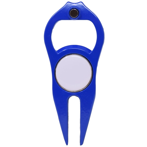6-in-1 golf divot tool featuring a magnetic golf ball marker, bottle/can... from ASI 38120 Ball Pro / Diversified Quality Kitchenware