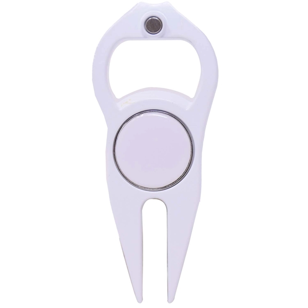 6-in-1 golf divot tool featuring a magnetic golf ball marker, bottle/can... from ASI 38120 Ball Pro / Diversified Quality Kitchenware