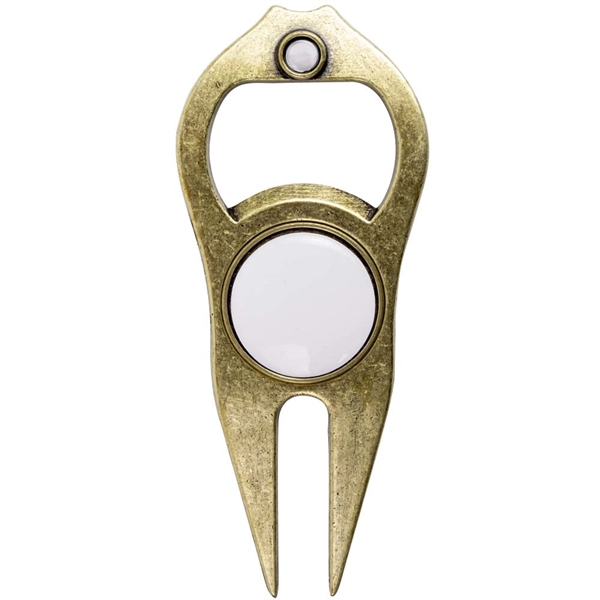 6-in-1 golf divot tool featuring a magnetic golf ball marker, bottle/can... from ASI 38120 Ball Pro / Diversified Quality Kitchenware