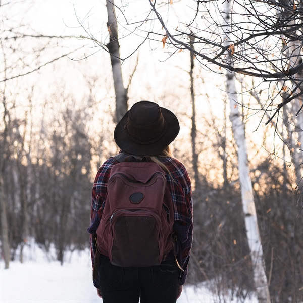 USA Made Book Bag made from durable 15-ounce canvas and leather... from ASI 46170 Compass Industries Inc