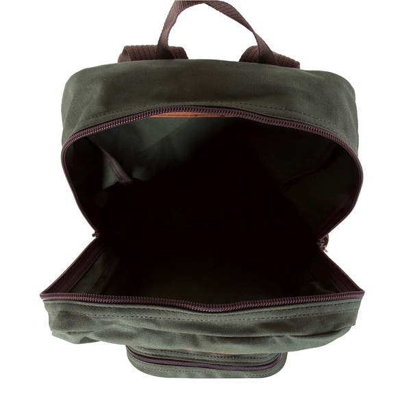 USA Made Book Bag made from durable 15-ounce canvas and leather... from ASI 46170 Compass Industries Inc