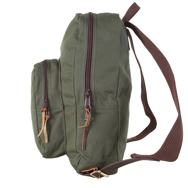 USA Made Book Bag made from durable 15-ounce canvas and leather... from ASI 46170 Compass Industries Inc