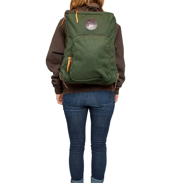 USA Made Book Bag made from durable 15-ounce canvas and leather... from ASI 46170 Compass Industries Inc