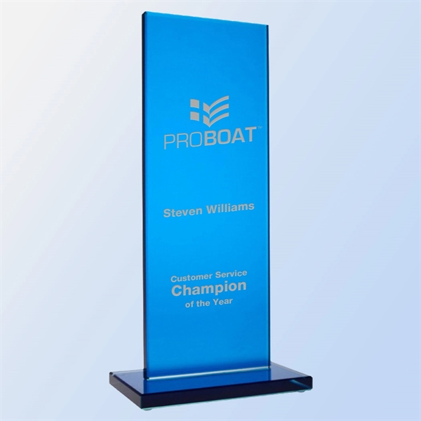 Jade Glass Blue Rectangle Award... from ASI 31517 Admart Products / Admart Line