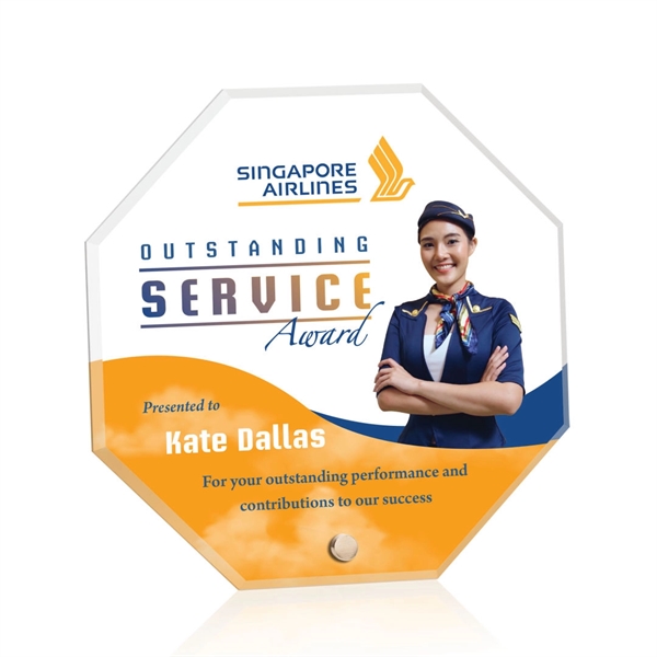 Polaris Octagon VividPrint™ Award - Gold... from ASI 84592 St Regis Group / St Regis