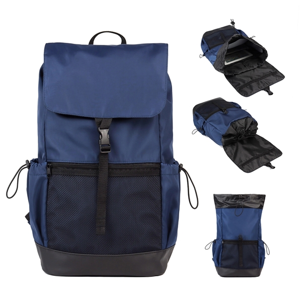 Simulated Memory Fabric Cinch Top Day Pack with 2 pockets for... from ASI 41511 Brainchild USA Inc / BrainChild Gift Club