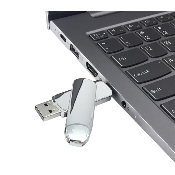 Electroplated Chrome Type-C USB Flash Drive USB 2.0 available in capacities... from ASI 37218 Athena Promo (tm)