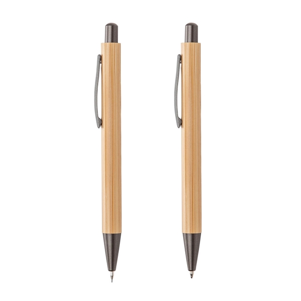 Lucky Clicker Bamboo Pen & Pencil Set features all-natural eco-friendly bamboo... from ASI 84592 St Regis Group