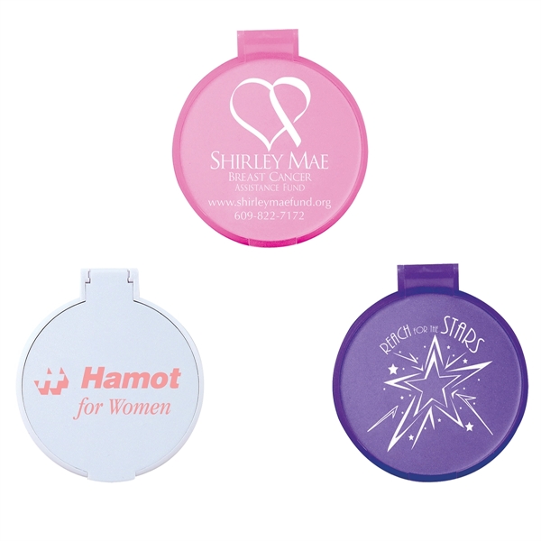 2 3/4" x 2 3/8" pocket sized compact mirror with one-color,... from ASI 62190 Illini