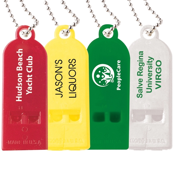 Two tone whistle with 30" unattached chain.... from ASI 62190 Illini
