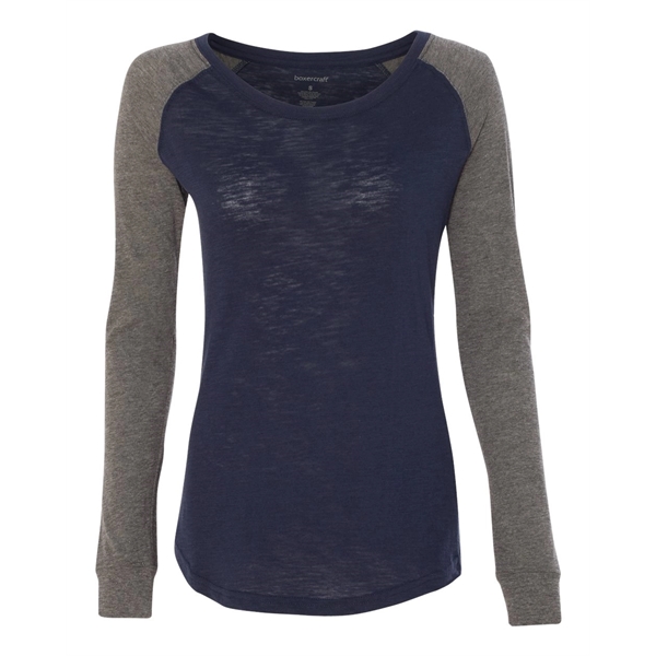 Women's T-shirt made of cotton/polyester slub jersey with contrast elbow patches... from ASI 84358 S&S Activewear