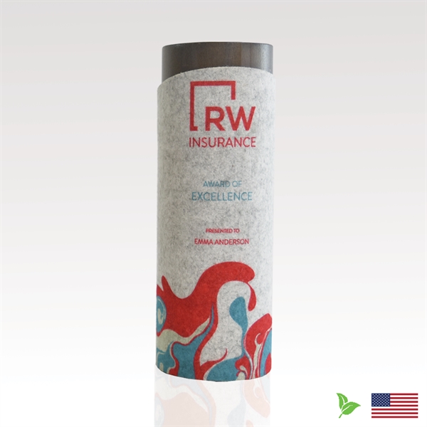 This sustainable award is made of wood and is wrapped with... from ASI 93986 Visions/Awardcraft