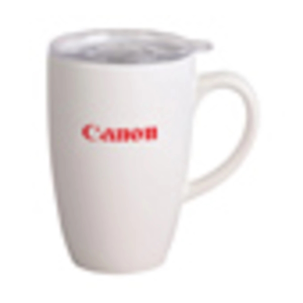 12 oz. Ceramic Mug with Clear Lid.... from ASI 40261 Berney-Karp Inc / Creative Source