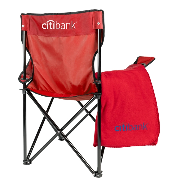 Folding Chair with Carrying Bag and Fleece Blanket... from ASI 44900 NC Custom (CI/Lanco) / Lanco