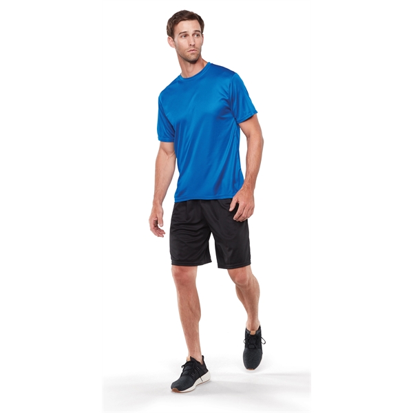Polyester shorts for adults with moisture wicking, a 9-inch inseam, and... from ASI 37461 Augusta Sportswear / Augusta Sportswear, Inc. d/b/a Momentec Brands