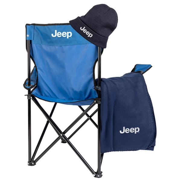 Folding Chair with Carrying Bag, Fleece Blanket and Beanie... from ASI 44900 NC Custom (CI/Lanco) / Lanco