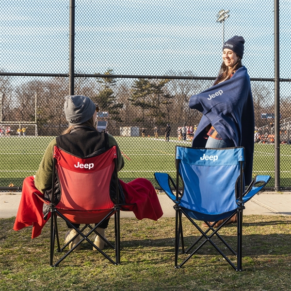 Folding Chair with Carrying Bag, Fleece Blanket and Beanie... from ASI 44900 NC Custom (CI/Lanco) / Lanco