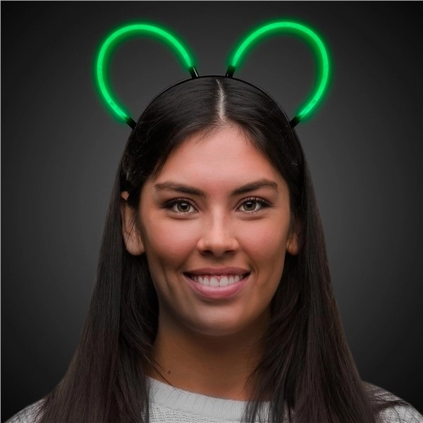 Glowing bunny ears headbands with 8" Supreme Glow bracelets in colors.... from ASI 42016 Brighter Promotions Inc