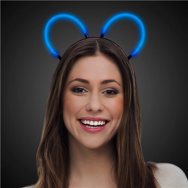 Glowing bunny ears headbands with 8" Supreme Glow bracelets in colors.... from ASI 42016 Brighter Promotions Inc