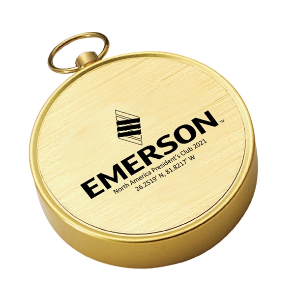 Open face brass colored compass measuring 1 3/4" diameter.... from ASI 46170 Compass Industries Inc