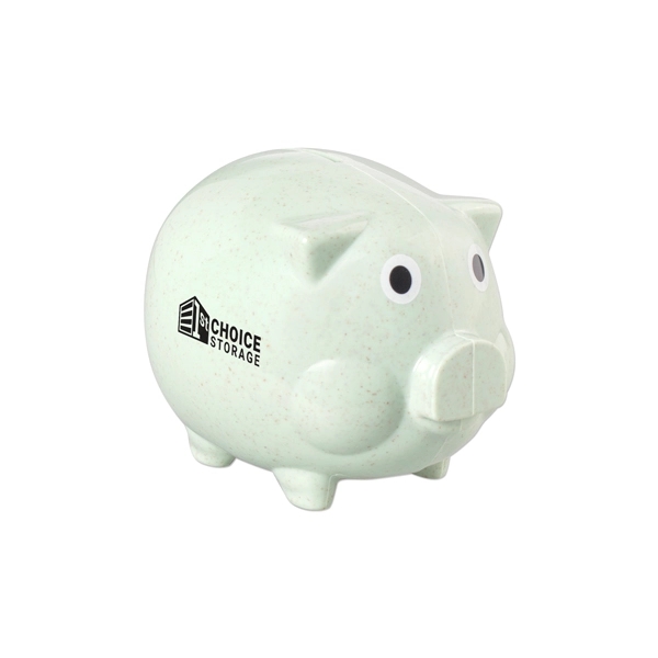 Wheat fiber infused classic piggy bank with customization.... from ASI 98360 WOWLine / WOWLine®
