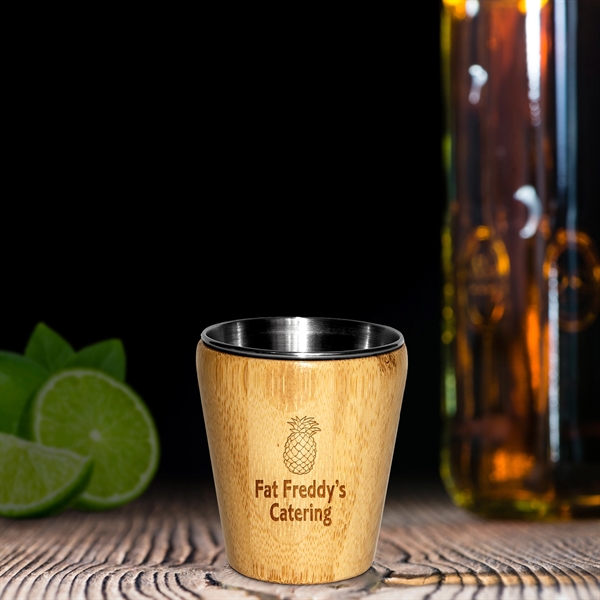 Bamboo and Stainless Steel Shot Glass... from ASI 91565 Totally Bamboo