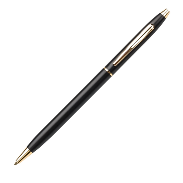 Sleek black metal pen with gold trim.... from ASI 84592 St Regis Group