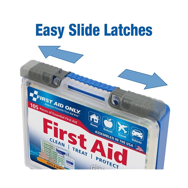 On the go first aid kit with durable, plastic case and... from ASI 84514 Safety Made