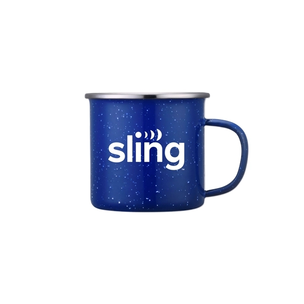 16 oz. enamel coated iron camping mug with stainless steel rim... from ASI 98360 WOWLine / WOWLine®