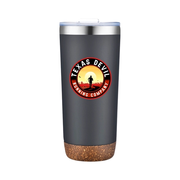 22 oz. vacuum tumbler with cork base and spill-resistant, slide-action lid.... from ASI 98360 WOWLine / WOWLine®