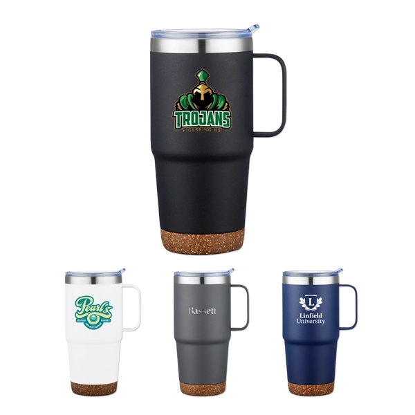24 oz. travel mug with cork bottom and a spill-resistant, slide-action... from ASI 98360 WOWLine / WOWLine®