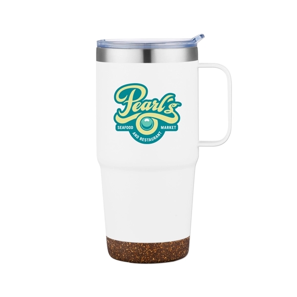 24 oz. travel mug with cork bottom and a spill-resistant, slide-action... from ASI 98360 WOWLine / WOWLine®