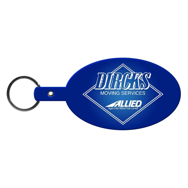 Large flexible oval shaped key tag made in the USA with... from ASI 52840 Evans Manufacturing
