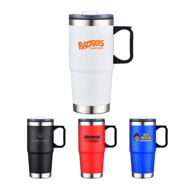24 oz. travel mug with stainless steel bottom, grip handle and... from ASI 98360 WOWLine / WOWLine®