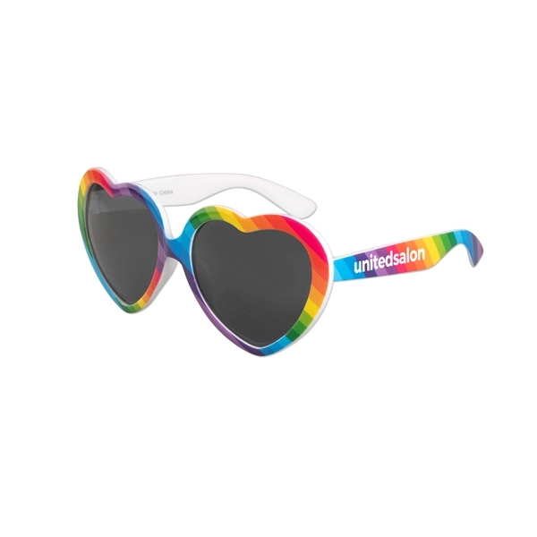Pride themed, heart shaped sunglasses with UV400 lenses.... from ASI 98360 WOWLine / WOWLine®