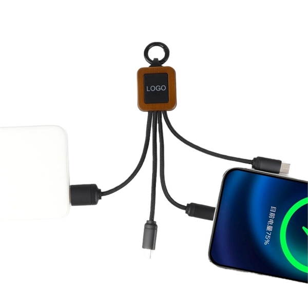 6" Eco-friendly LED Multifunction Charging Cable plus laser engraved lighting logo... from ASI 37218 Athena Promo (tm)