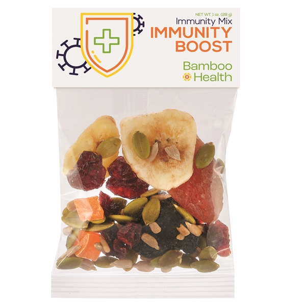 Nut free immunity mix healthy header bag. Available in two sizes:... from ASI 71685 Midnite Snax®