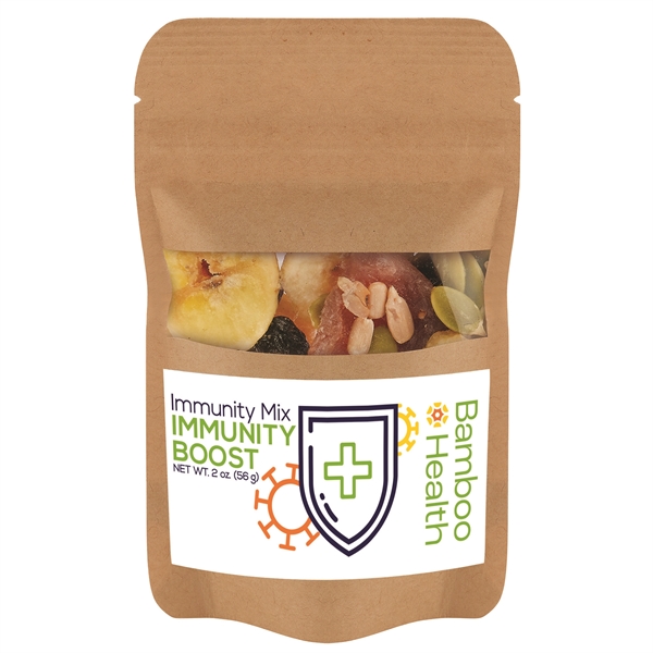 Nut free immunity mix healthy resealable Kraft window pouch. 2 oz.... from ASI 71685 Midnite Snax®
