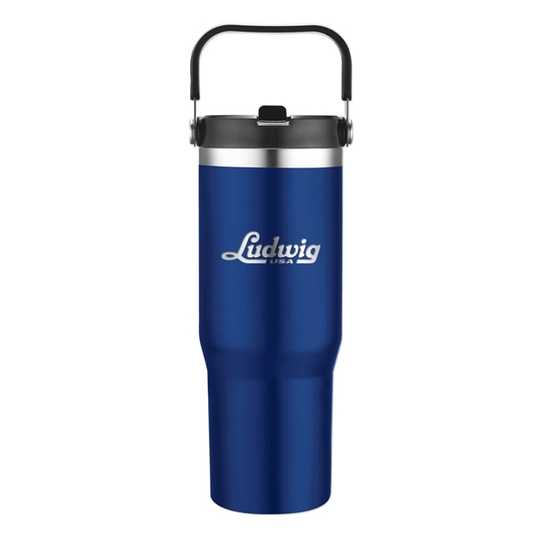 30 oz. stainless steel travel mug with handle and built-in straw.... from ASI 98360 WOWLine / WOWLine®