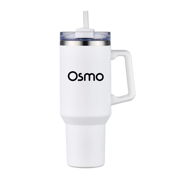 40 oz. Stainless steel travel mug with vacuum insulation, handle, lid... from ASI 98360 WOWLine / WOWLine®