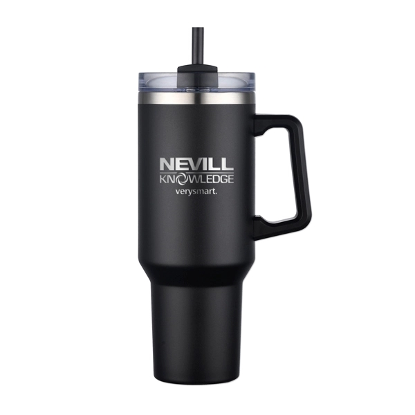 40 oz. Stainless steel travel mug with vacuum insulation, handle, lid... from ASI 98360 WOWLine / WOWLine®