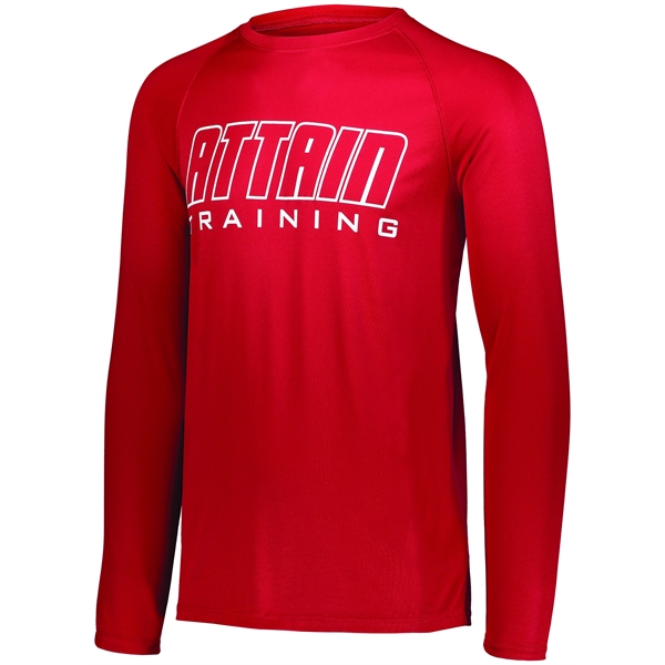 This Attain Wicking Long Sleeve Tee is made from one hundred... from ASI 37461 Augusta Sportswear