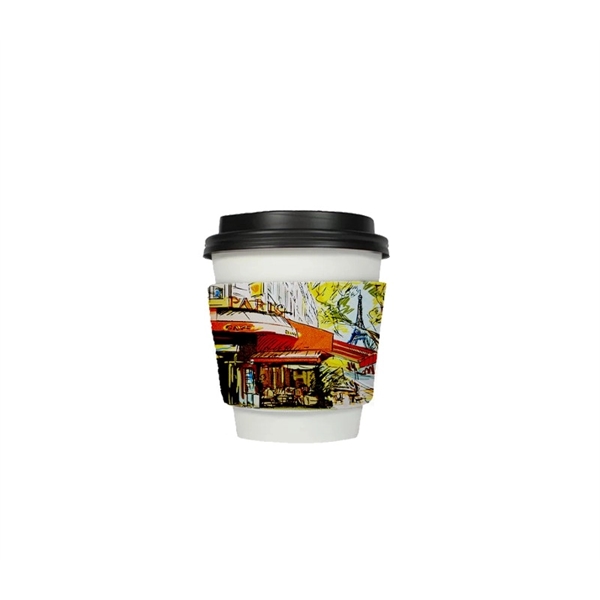 Coffee foam cup sleeve plus free FCP wrap around imprint... from ASI 37218 Athena Promo (tm)