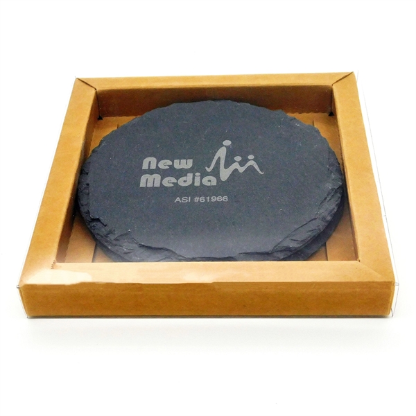 Handcrafted black slate coasters designed to provide you with a high-end... from ASI 61966 HPG / Beacon Promotions