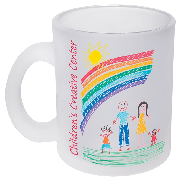 10 oz. Frosted Glass Full Color Mug With Handle.  Bright... from ASI 62635 Inno-Vative Solutions Grp LTD