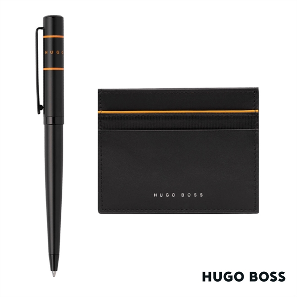 Hugo Boss® Gear Card Holder and Ribbon Matrix Ballpoint Pen is... from ASI 84592 St Regis Group