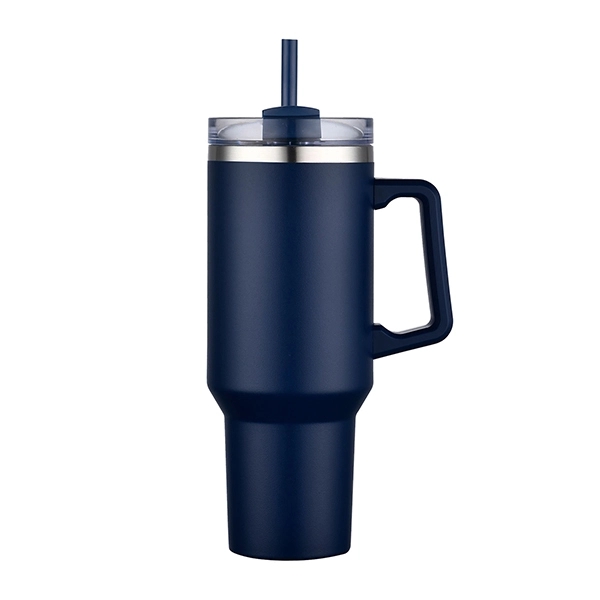 40 OZ. S/S Travel Mug with Handle & Straw... from ASI 41511 Brainchild USA Inc / BrainChild Gift Club