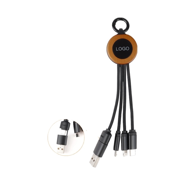 Ecofriendly LED Multifunction Type-C Charging Cable plus laser engraved lighting logo... from ASI 37218 Athena Promo (tm)