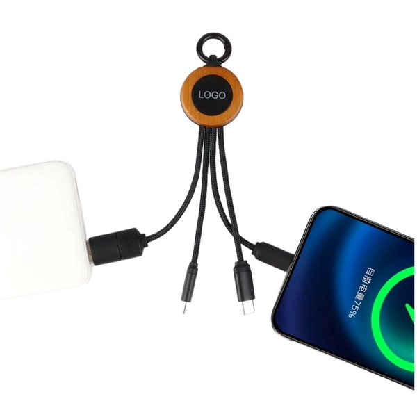 Ecofriendly LED Multifunction Type-C Charging Cable plus laser engraved lighting logo... from ASI 37218 Athena Promo (tm)